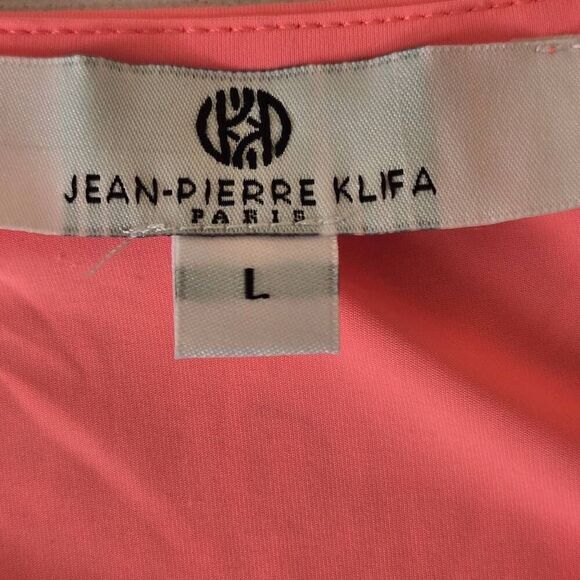 Jean Pierre Klifa Womens V Neck Pullover Solid Pink Top Size Large - Picture 2 of 10